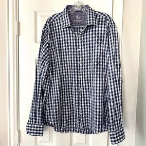 Bugatchi Flip Cuff Button Front Size XXL Mens Long Sleeve Shirt